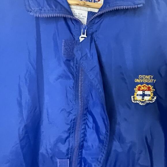 VTG 80s Sydney University Blue Windbreaker Coach Athlete Jacket Australia Men M - Picture 7 of 15